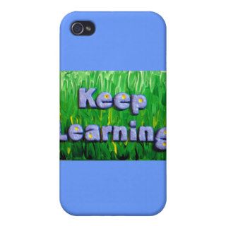 Green Grass & a Blue & Yellow Inspirational Quote Covers For iPhone 4