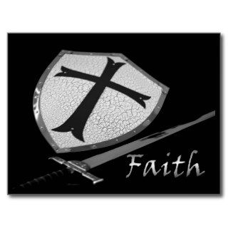 FAITH   sword and shield Post Card