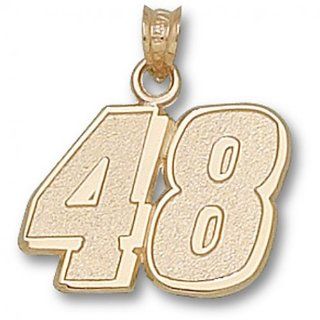 Number 48 Pendant   Nascar in Gold Plated   Remarkable   Unisex Adult GEMaffair Jewelry