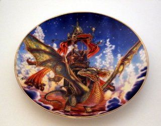 Dragon Flight Collectible Plate by Myles Pinkney from The Franklin Mint Heirloom Recommendation Royal Dalton Limited Edition Fine Bone China Plate Number RA8668 Toys & Games
