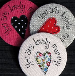 'lovely mummy' handbag mirror by sew very english