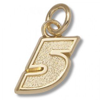 Number 5 Charm   Nascar   Racing in Gold Plated   Astounding   Unisex Adult Bead Charms Jewelry