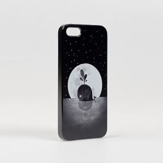 whale moon iphone cover by monster threads