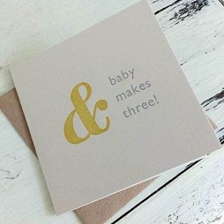 new baby letterpress card by little red press