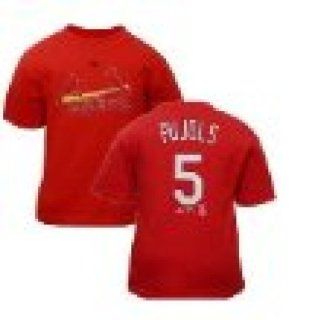 Newborn St. Louis Cardinals #5 Albert Pujols Name and Number Tshirt   3/6M Clothing