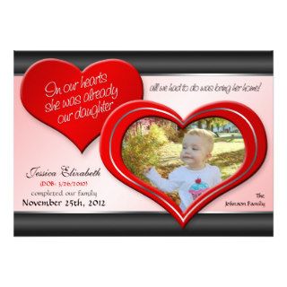 In Our Hearts   Red Heart Adoption Announcements