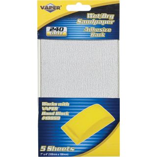 Vaper Sandpaper — 240 Grit, Model# 59220  Sanding Belts, Blocks   Sheets