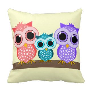 cute owls pillows