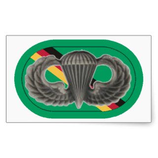 JUMP WINGS ON SF DETACHMENT EUROPE OVAL STICKERS
