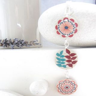 handmade geometric floral necklace gift by amber marie