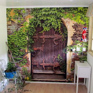 self adhesive 'secret garden' wallpaper mural by oakdene designs