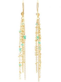Natasha Collis 18k Gold And Emerald Waterfall Earrings   Browns