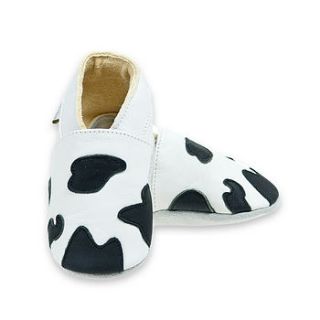 moo cow soft sole leather baby shoes by baba+boo