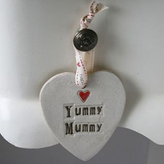 'yummy mummy' hanging heart by juliet reeves designs