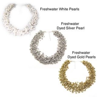 Pure Beauty Freshwater White Pearls Multistrand Necklace (Thailand) Necklaces
