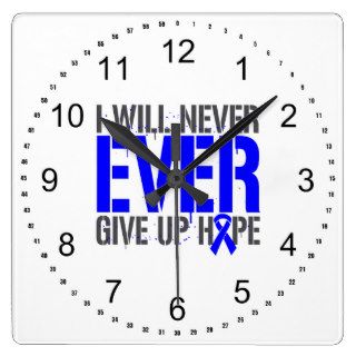 Guillain Barre Syndrome I Will Never Ever Give Up Square Wallclock