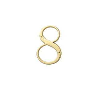 Baldwin 90678.003.CD Solid Brass House Number 8, Lifetime Polished Brass    