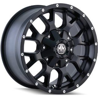 Mayhem Warrior 18 Black Wheel / Rim 6x5.5 & 6x135 with a  12mm Offset and a 108 Hub Bore. Partnumber 8015 8937MB Automotive