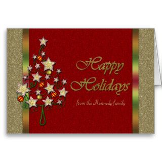 Star Christmas Tree Holiday Greeting Card