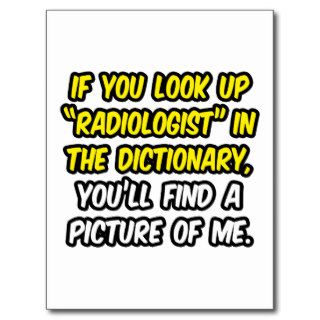 Radiologist In DictionaryMy Picture Post Card