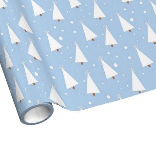 Retro Christmas Tree Gift Wrapping Paper