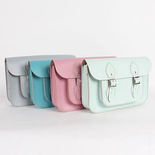 leather satchel pastel collection by bohemia