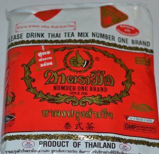 The Original Thai Iced Tea Mix ~ Number One Brand Imported From Thailand 400g Bag Great for Restaurants That Want to Serve Authentic and High Quality Thai Iced Teas.  Grocery Tea Sampler  Grocery & Gourmet Food