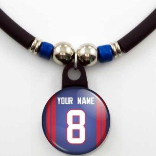 Houston Texans Jersey Necklace Personalized with Your Name and Number Jewelry