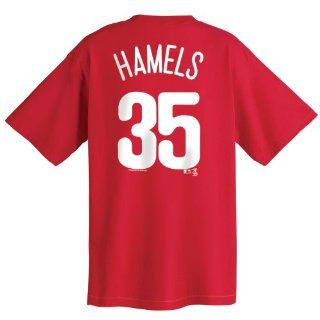 Cole Hamels Philadelphia Phillies Name and Number T Shirt, Athletic Red  Sports Fan T Shirts  Sports & Outdoors