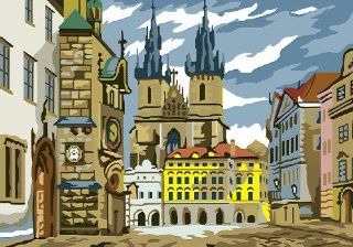 Gothic architecture acrylic (2013 New DIY paint by number 16*20'' kit)