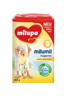 Milupa milumil 3 Folgemilch Vanille Geschmack, ab dem 10. Monat, 4er Pack (4 x 800 g) Lebensmittel & Getrnke