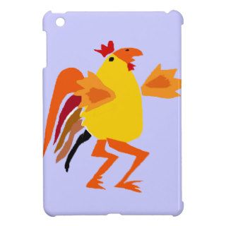 Funny Funky Rooster Cartoon iPad Mini Cover