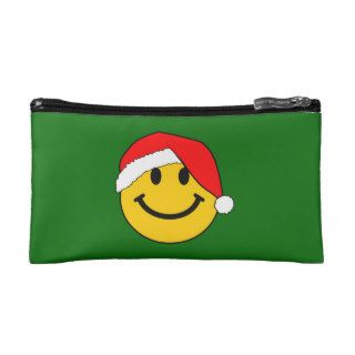 Christmas Santa Smiley Face Cosmetics Bags