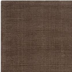 Hand crafted Solid Brown Casual Mantra Wool Rug (9' x 13') 7x9   10x14 Rugs