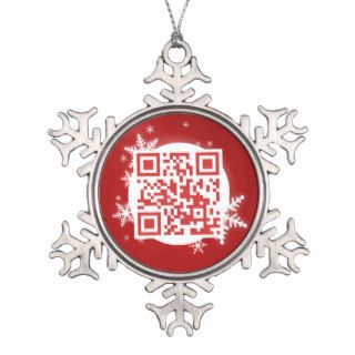QR Code Merry Christmas Funny Geek ornament