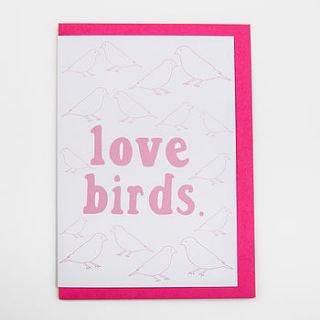 'love birds' card by alison hardcastle