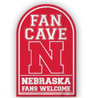 NCAA 11" x 17" Fan Cave Wood Sign   U Of Alabama   U Of Nebraska