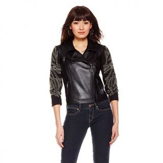 Kyle by Kyle Richards "Farrah" Luxe Beaded Moto Jacket