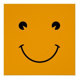 Orange Smiley Face Print