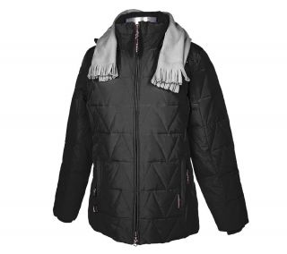 Zero Xposur Down/Feather Triangle Quilted Jacket —