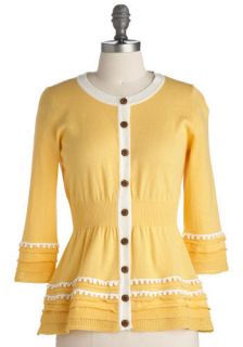 Lemon Custard Cardigan  Mod Retro Vintage Sweaters