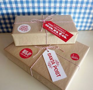 santa post gift tags by little cherub design