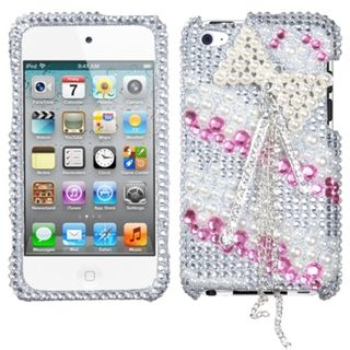 BasAcc Pink Bow Chain 3D Diamante Case for Apple iPod touch 4 BasAcc Cases