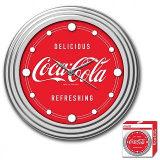 Coca Cola Delicious and Refreshing Chrome Wall Clock   12in