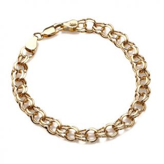 14K Gold Polished 7in Charm Bracelet