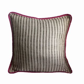 grey stripes cushion cover by wholesome bling