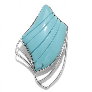 Jay King Freeform Campitos Turquoise Sterling Silver Pendant
