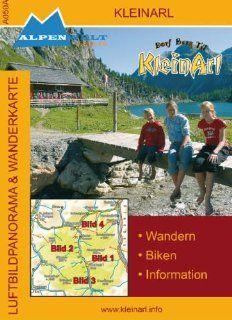 Alpenwelt Karte, Kleinarl Luftbildpanorama  & topografische Wanderkarte M 135.000 Alpenwelt Verlag Bücher