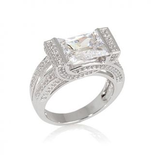 Victoria Wieck 3.96ct Absolute™ East/West Semi Bezel Set Radiant Cut and