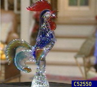 Murano Art Glass Handsculpted Rooster —